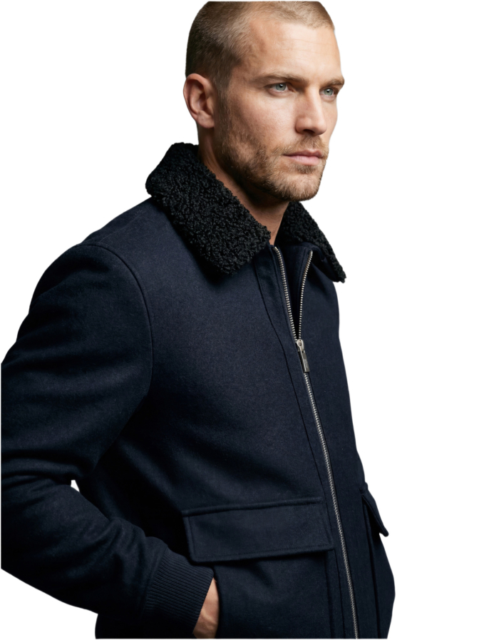 Calamar Fliegerjacke mit abnehmbarem Kragen bei Robert Ley