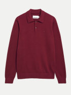 ARMEDANGELS Langarm-Poloshirt 3639-velvet red bei Robert Ley