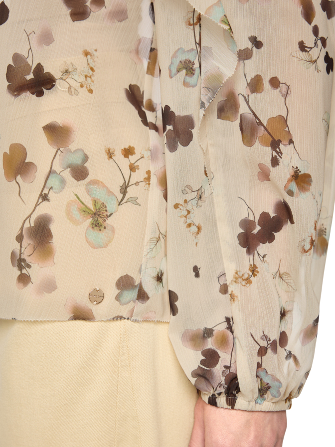 Marc Cain Bluse mit Blüten und Volants bei Robert Ley