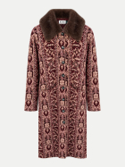 Rixo Strickmantel Jacoba tapestry bloom oxblood bei Robert Ley