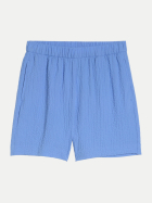 Tom Tailor Denim Kurze Hose aus Seersucker 12128-Bonnet Blue bei Robert Ley