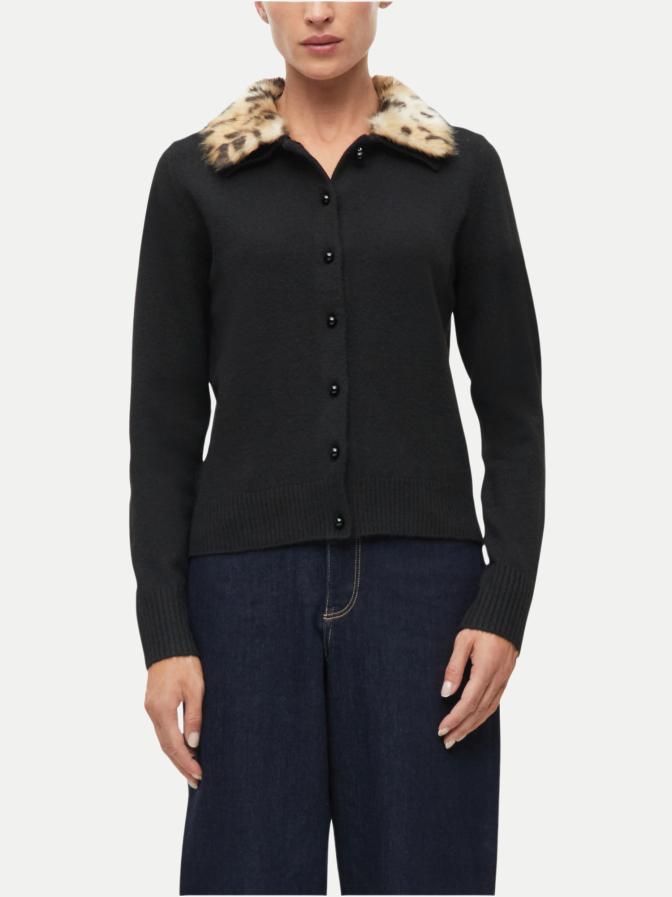 s.Oliver BLACK LABEL Strickjacke mit Leo-Kragen bei Robert Ley