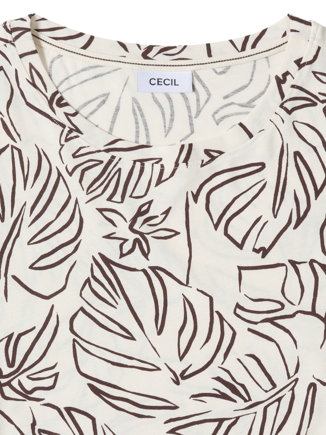 Cecil T-Shirt mit Blätterprint bei Robert Ley