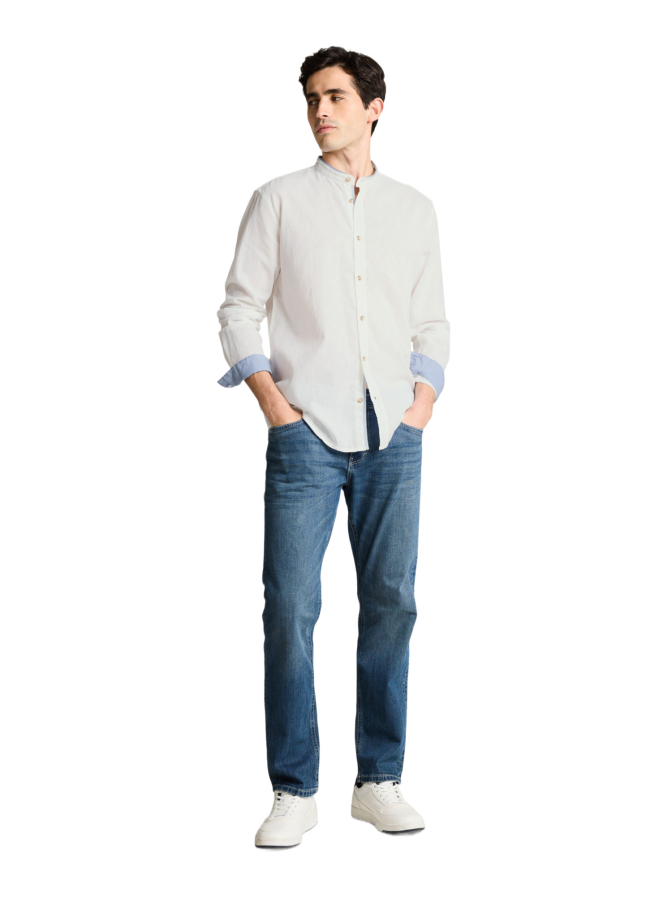 Tom Tailor Casual Leinenhemd mit Stehkragen bei Robert Ley