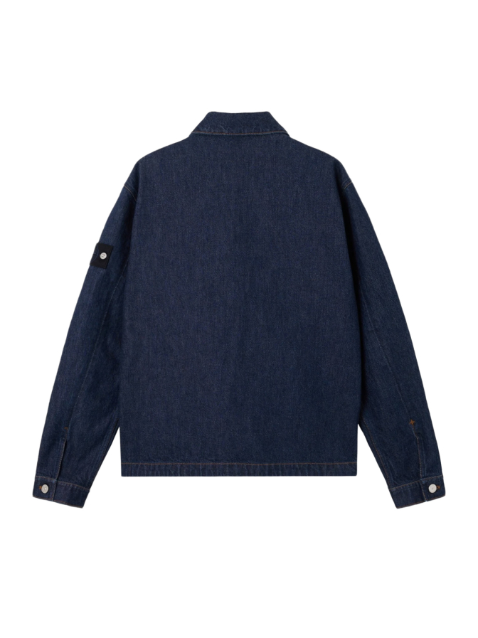 Stone Island Denim Biker-Jacke mit Knopfverschluss bei Robert Ley