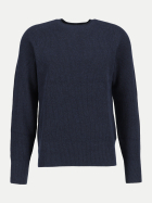 FTC Cashmere Strukturierter Rippenstrickpullover 0685 midnight bei Robert Ley