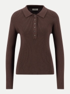 Fynch-Hatton Polo-Pullover in Rippstrick 896-ESPRESSO bei Robert Ley
