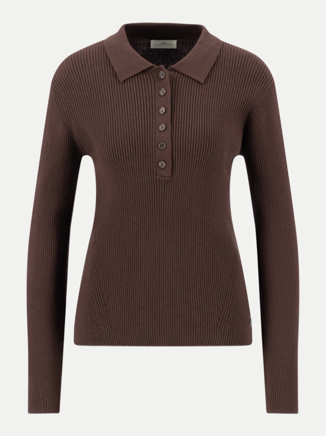 Fynch-Hatton Polo-Pullover in Rippstrick bei Robert Ley