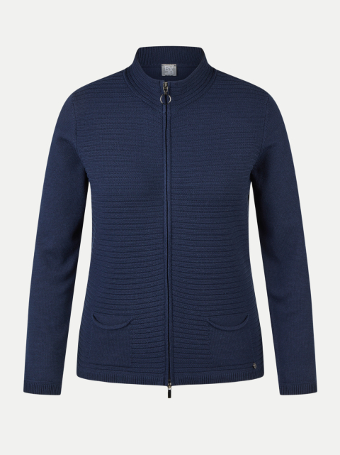 Rabe Moden Strickjacke mit Stehkragen bei Robert Ley