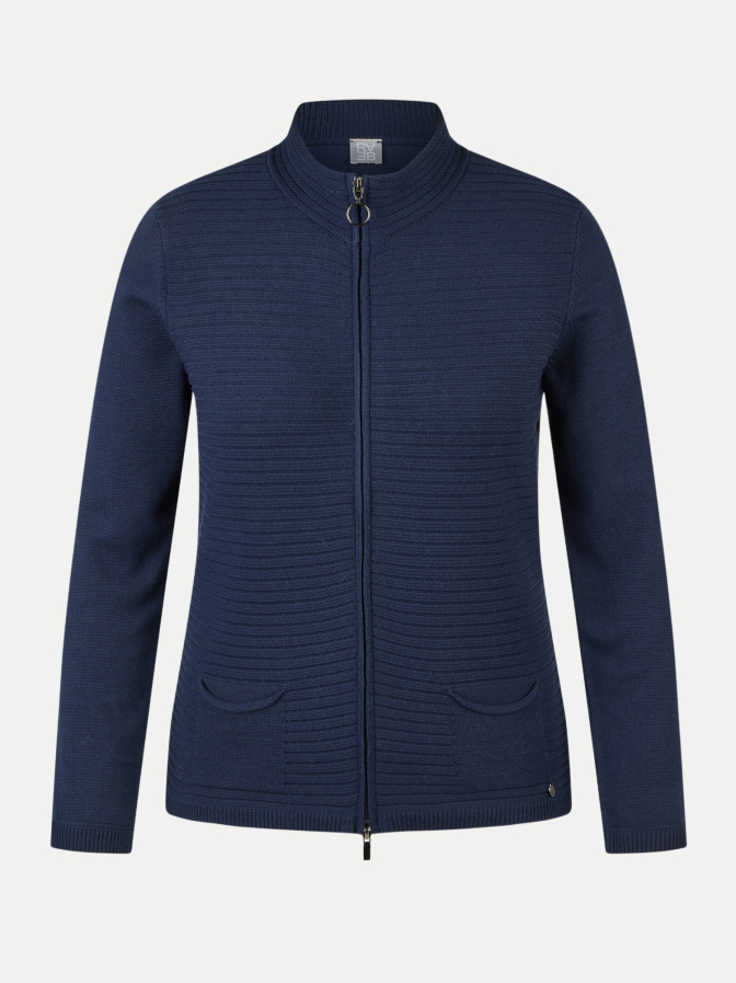 Rabe Moden Strickjacke mit Stehkragen bei Robert Ley