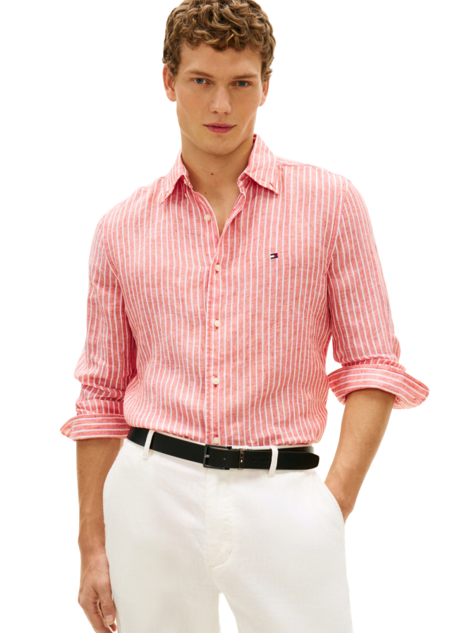 Tommy Hilfiger Leinenhemd mit Streifenmuster bei Robert Ley