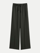 someday Wide-Leg Hose Cevil ease 30044-midnight olive bei Robert Ley
