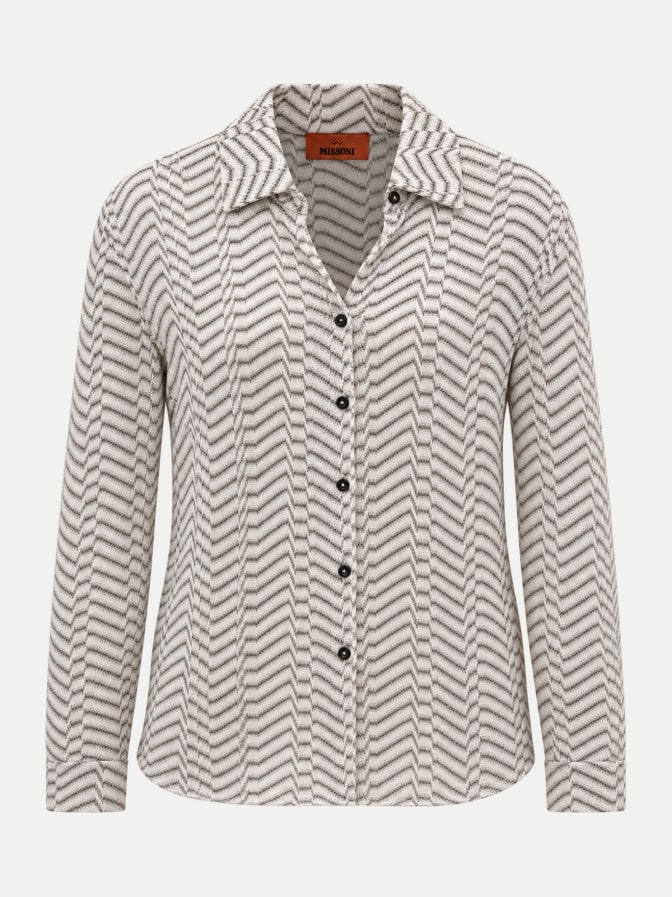 MISSONI Chevron-Blusenshirt mit Zig-Zag-Muster bei Robert Ley