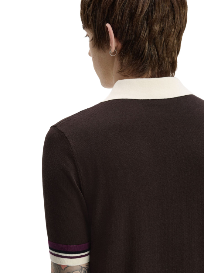 Fred Perry Strickshirt mit offenem Kragen bei Robert Ley