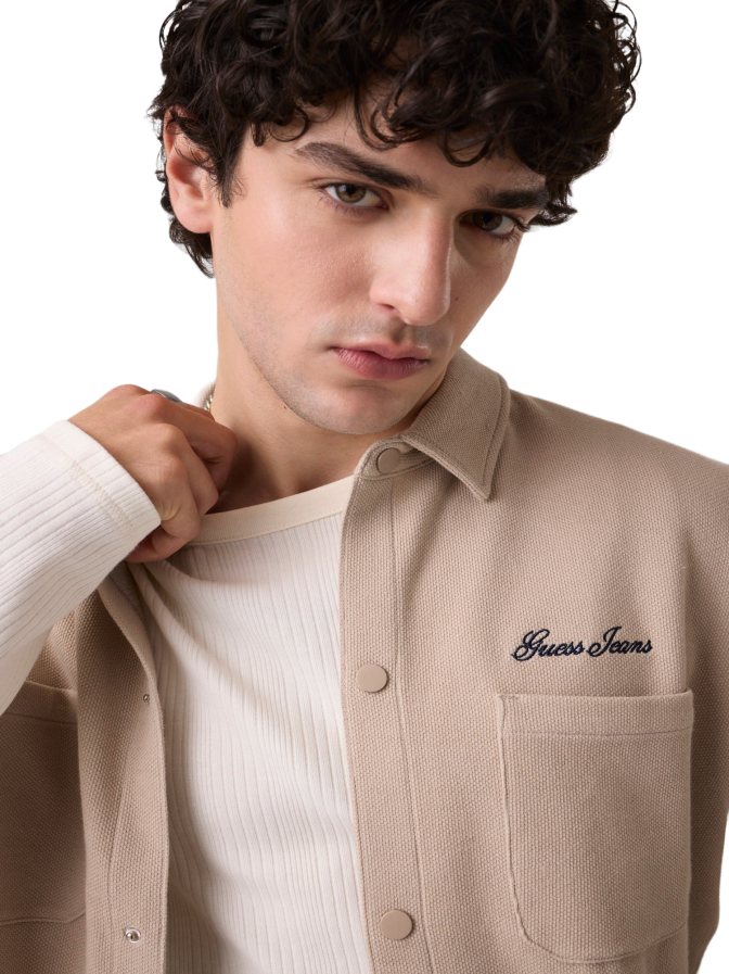 Guess Regular-Fit Pique Overshirt bei Robert Ley