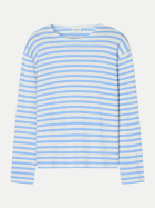 Closed Gestreiftes Langarmshirt 531-Stone blue bei Robert Ley