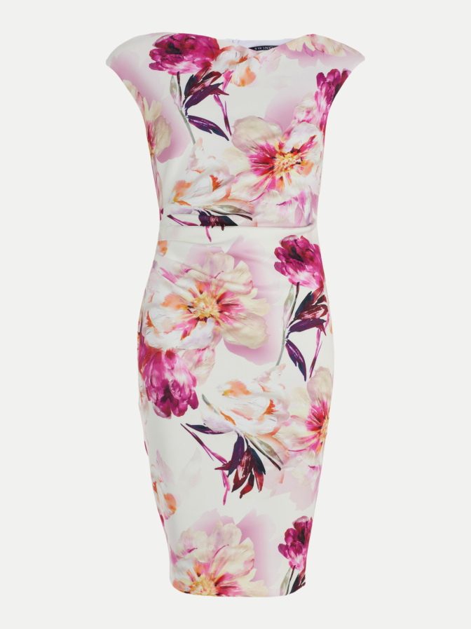 SWING Scuba-Tageskleid mit Drapierung bei Robert Ley