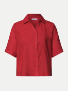 Street One Kurzarm Hemdbluse 17504-salsa red bei Robert Ley