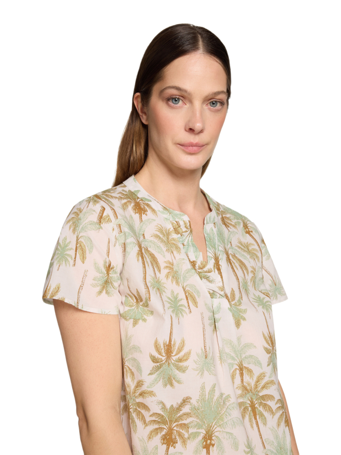 Cartoon Bluse mit tropischem Muster bei Robert Ley