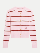Tommy Hilfiger Strickjacke mit Streifen 0D8-PINK bei Robert Ley