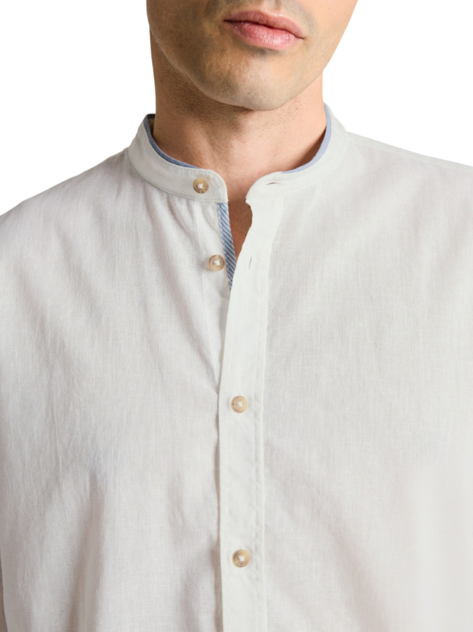 Tom Tailor Casual Leinenhemd mit Stehkragen bei Robert Ley
