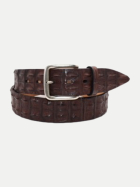 Fausto Colato 4cm breiter Gürtel aus Krokoleder marrone bei Robert Ley