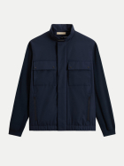 WOOLRICH Two Layers Hybrid Jacke 3989-meltonblue bei Robert Ley