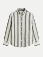 GANT Gestreiftes Langarm-Hemd 5-BLACK bei Robert Ley