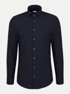 Seidensticker Slim-Fit Hemd Twill 39-39 BLACK bei Robert Ley