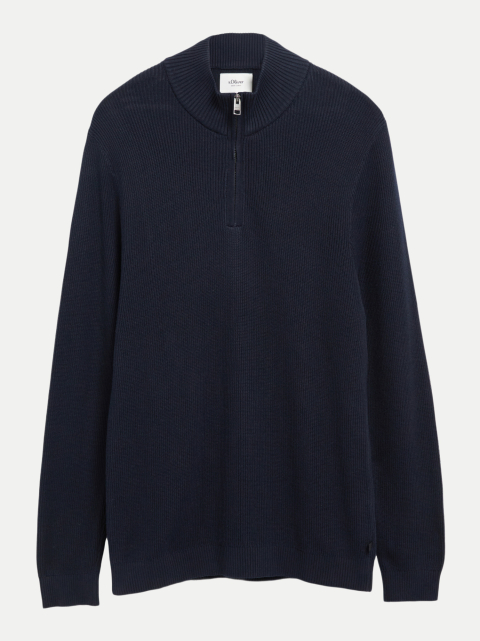 s.Oliver RED LABEL Strickpullover mit Troyer-Kragen bei Robert Ley