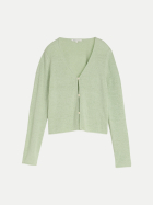 Tom Tailor Denim Cardigan mit V-Ausschnitt 39454-light matcha green bei Robert Ley