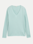 Tom Tailor Casual Pullover mit V-Ausschnitt 38784-blue haze bei Robert Ley