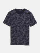 Tom Tailor Casual allover printed t-shirt 40193-navy irregular design bei Robert Ley