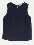 Tom Tailor Casual blouse top crinkled 10668-sky captain blue bei Robert Ley