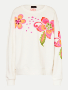 Grace Sweatshirt mit Blumen Pailletten 102 offwhite bei Robert Ley