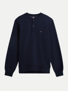 Tommy Hilfiger Sweatshirt mit Henley-Kragen DW5-BLUE bei Robert Ley