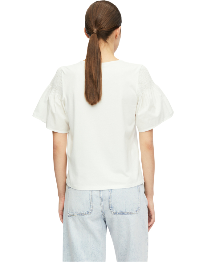 Comma T-Shirt mit Smok-Detail bei Robert Ley
