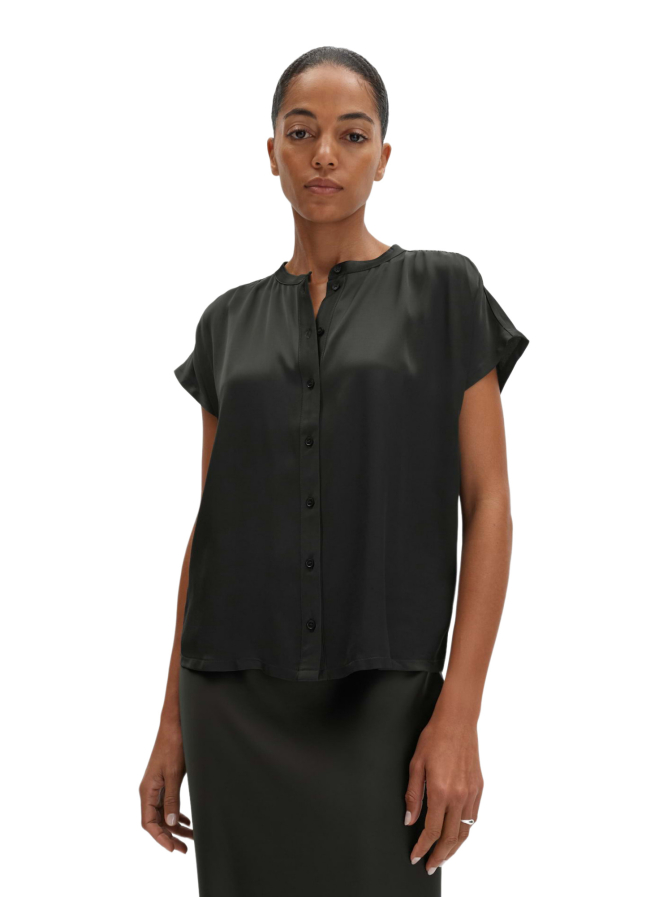 someday Jerseyshirt Koralie detail im Materialmix bei Robert Ley