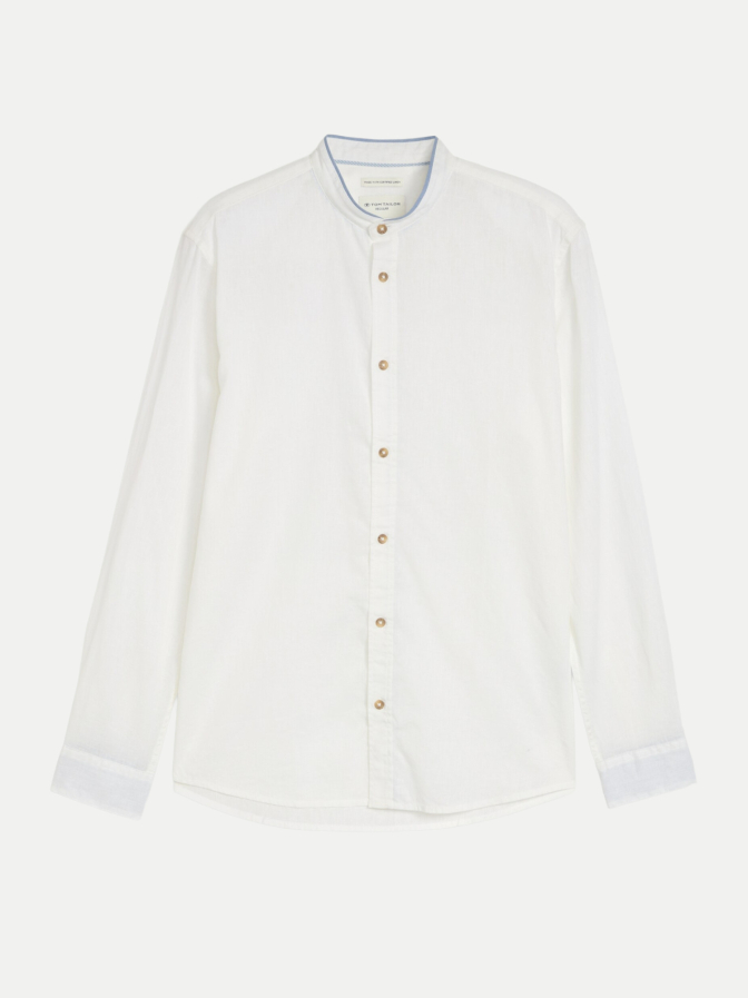 Tom Tailor Casual Leinenhemd mit Stehkragen bei Robert Ley