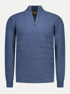 NZA New Zealand Auckland Strick-Troyer mit Reißverschluss 2674-INK BLUE MELANGE bei Robert Ley