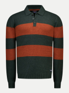 NZA New Zealand Auckland Rugbyshirt mit Streifenmuster 1784-DARK HUNTER MELANGE bei Robert Ley