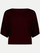 Zero Kurzarm Strickpullover 4685-Dark Aubergine bei Robert Ley