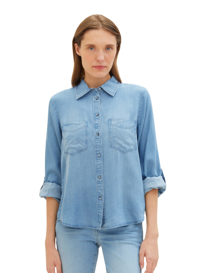 Tom Tailor Casual Bluse Denim bei Robert Ley