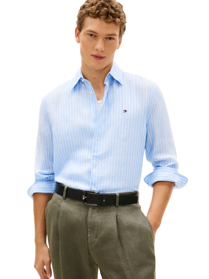 Tommy Hilfiger Leinenhemd mit Streifenmuster bei Robert Ley