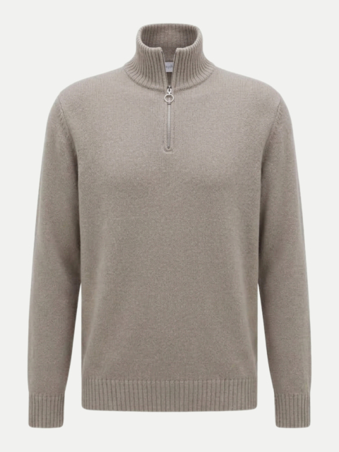 04651/ A trip in a bag Kaschmir-Troyer Extreme Quarter Zip bei Robert Ley