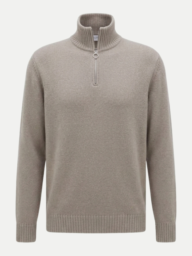 04651/ A trip in a bag Kaschmir-Troyer Extreme Quarter Zip bei Robert Ley