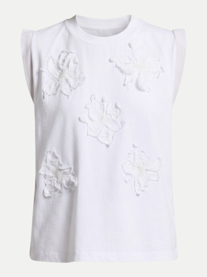 Peserico T-Shirt mit Blütenblättermuster bei Robert Ley