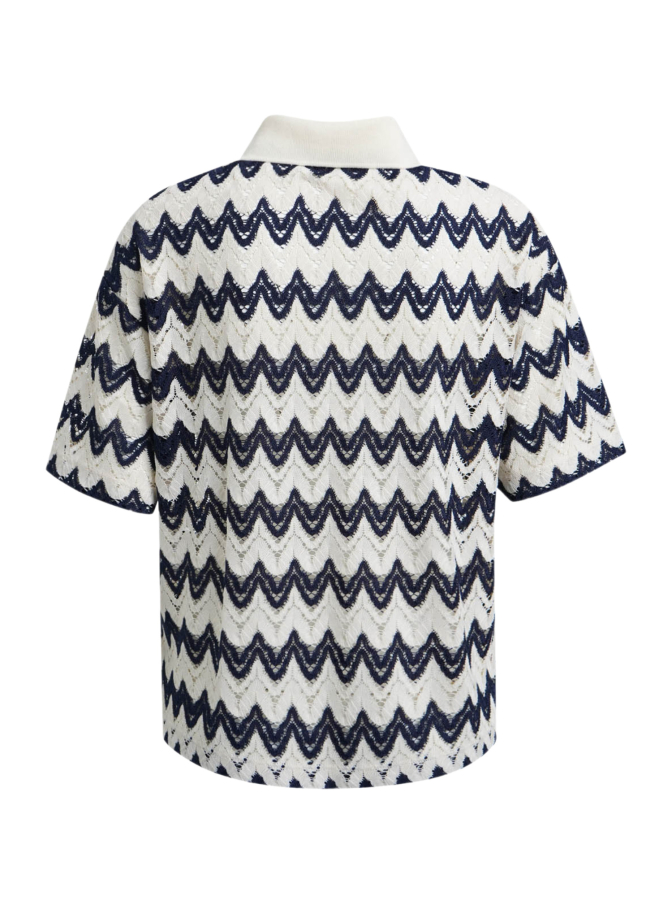 Smith & Soul BOXY CROPPED T-SHIRT CROCHET JERSEY bei Robert Ley