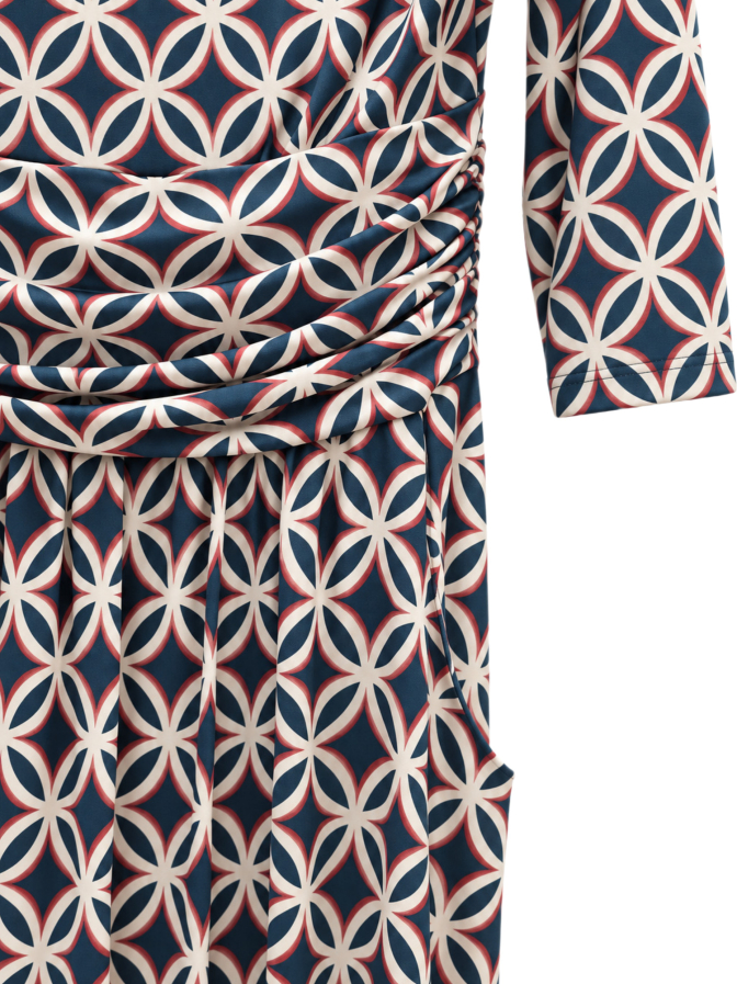 Robert Ley Midi-Jerseykleid mit Raffung im Taillenbereich bei Robert Ley
