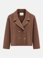 Insieme Zweireihiger Blazer aus Woll-Kaschmir-Mix 700 chocolate bei Robert Ley
